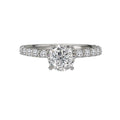 Bandora 14K White Gold Semi-Mount Lab Grown Diamond Engagement Ring