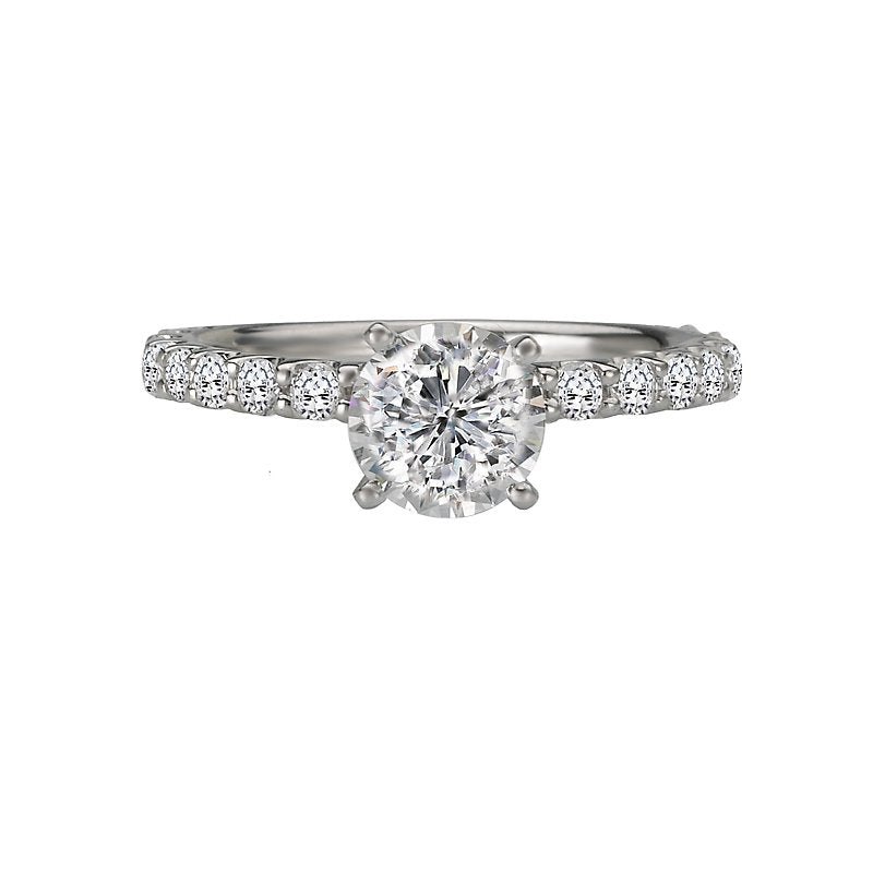 Bandora 14K White Gold Semi-Mount Lab Grown Diamond Engagement Ring
