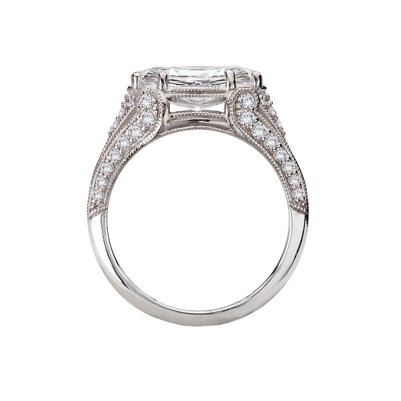 Orbelle Milgrain Design 14K White Gold Diamond Engagement Ring
