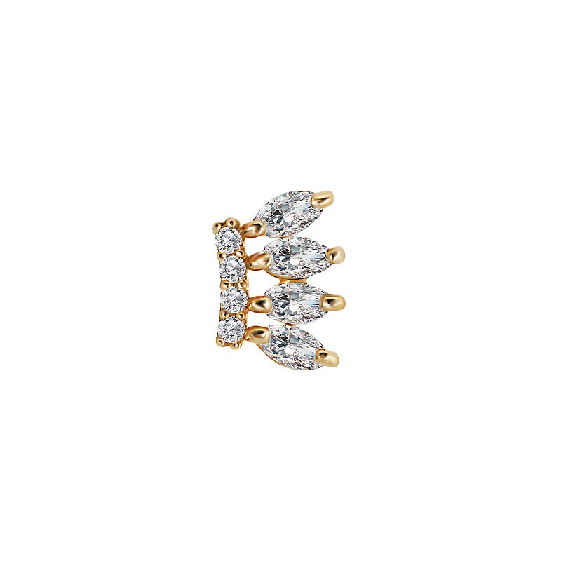 Luxora 14K Yellow Gold Marquise Cubic Zirconia Cartilage Earring