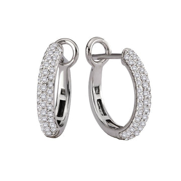 Luxora 14kt White Gold Diamond Huggie Earrings