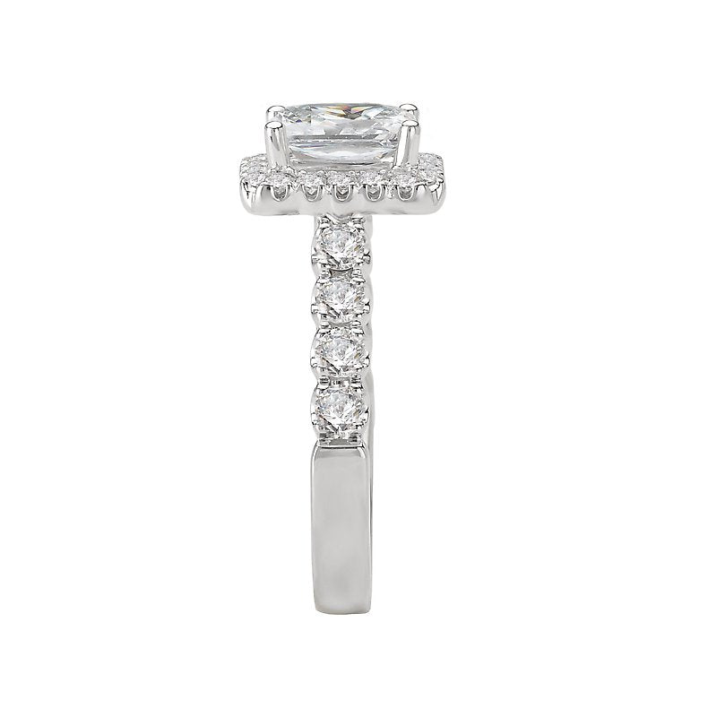 Orbelle Halo Semi-Mount Lab Grown Diamond Ring in 14K White Gold