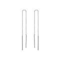 Luxora 14kt White Gold Diamond Threader Earrings - Round Cut Sparkling Stones