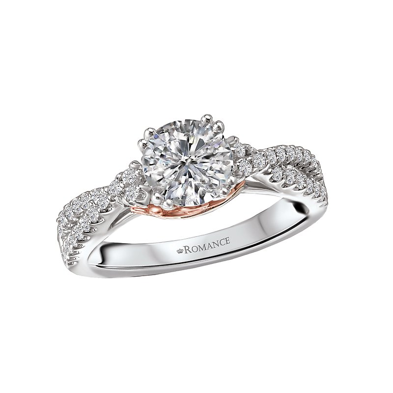 Orbelle Two Tone Diamond Engagement Ring Semi-Mount