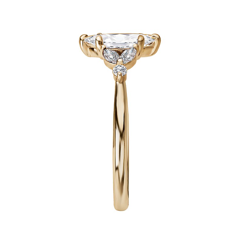 Bandora 14K Yellow Gold Marquise Lab Grown Diamond Semi-Mount Engagement Ring