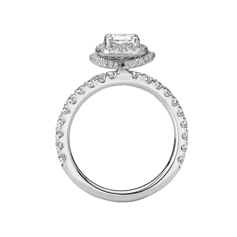 Orbelle Halo Diamond Ring Semi-Mount 18K White Gold