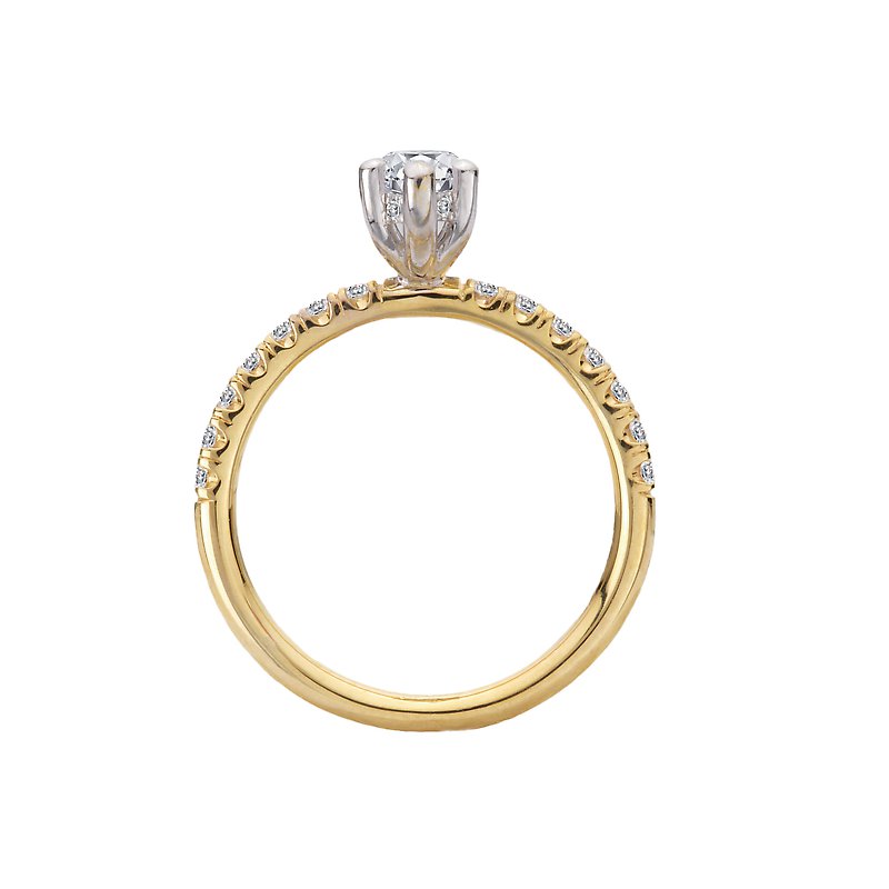 Orbelle Hidden Halo 14K Yellow Gold Diamond Engagement Ring