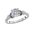 Orbelle Lab Grown Diamond Sapphire and Diamond Semi-Mount Ring