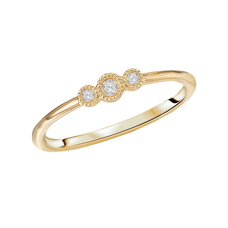 Luxora Essential Ladies Fashion Diamond Ring in 14K Yellow Gold