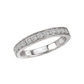 Aurenza Classics 14K White Gold Diamond Wedding Band - Round Cut .25 Carat