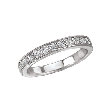 Aurenza Classics 14K White Gold Diamond Wedding Band - Round Cut .25 Carat