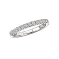 Aurenza Classics 14K White Gold Diamond Wedding Band - Round Cut Anniversary Ring