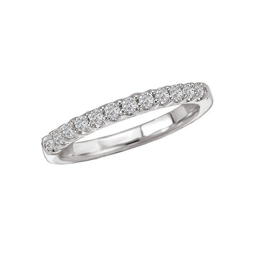 Aurenza Classics 14K White Gold Diamond Wedding Band - Round Cut Anniversary Ring