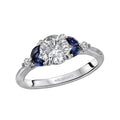 Orbelle Sapphire and Diamond Semi-Mount Engagement Ring - 14K White Gold