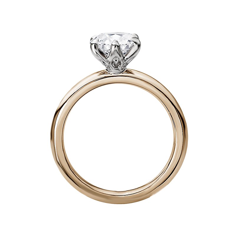 Aurenza Bandoras 14K Yellow Gold Solitaire Diamond Engagement Semi-Mount Ring