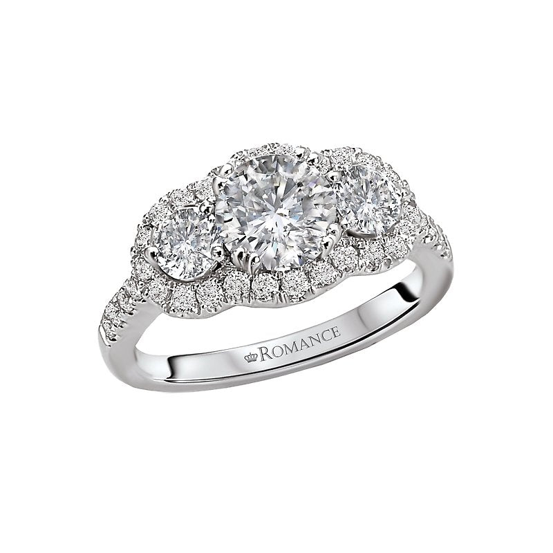 Orbelle 3 Stone Semi-Mount Lab Grown Diamond Engagement Ring