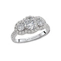 Orbelle 3 Stone Semi-Mount Lab Grown Diamond Engagement Ring