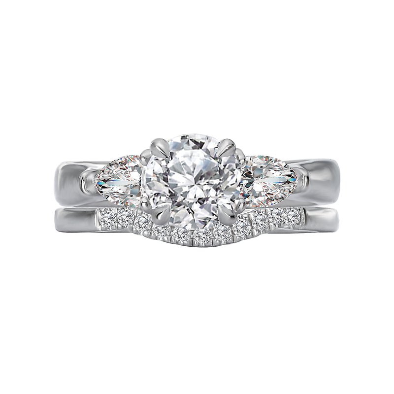 Orbelle 3-Stone Semi-Mount Lab Grown Diamond Ring
