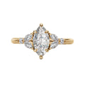 Bandora 14K Yellow Gold Marquise Lab Grown Diamond Semi-Mount Engagement Ring