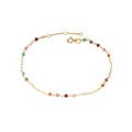 Luxora Italian 14kt Gold Multi-Color Tourmaline Bead Bracelet