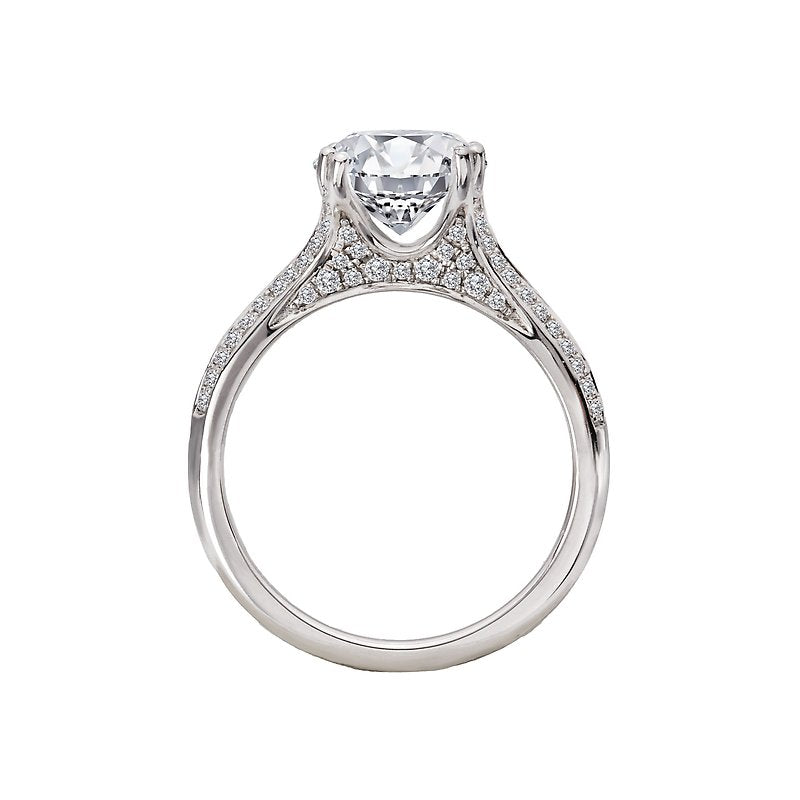 Orbelle Split Shank Semi-Mount Diamond Engagement Ring in 14K White Gold
