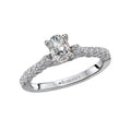 Bandora Oval 14K White Gold Diamond Engagement Ring