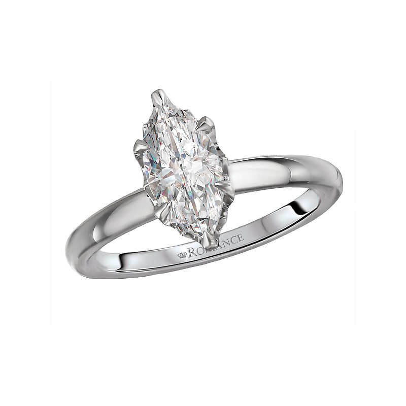 Orbelle 14K White Gold Marquise Cut Diamond Halo Engagement Ring