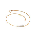 Luxora Italian 14kt Gold Paperclip Chain Bracelet - Adjustable Mini Accent