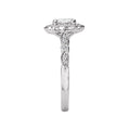 Orbelle Halo Semi-Mount Diamond Ring in 14K White Gold with Lab Grown Diamond