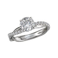Orbelle White Gold Twist Band Semi-Mount Diamond Engagement Ring