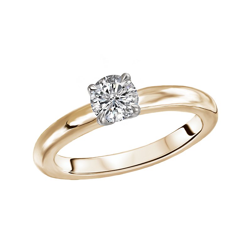 Aurenza Bandoras 14K Yellow Gold Solitaire Semi-Mount Diamond Ring