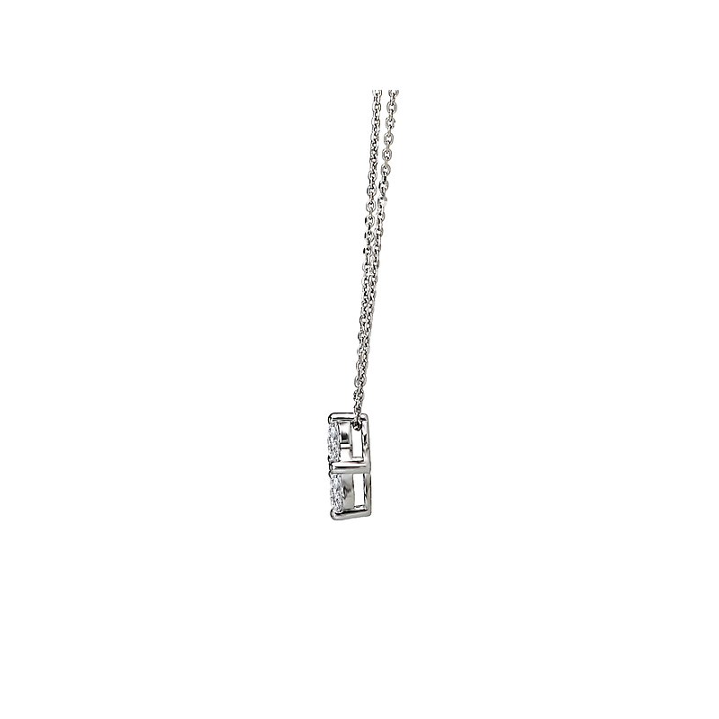 Luxora Floral Diamond Pendant Necklace in 14K White Gold