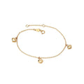 Luxora Italian 14kt Yellow Gold Puffed Heart Charm Bracelet