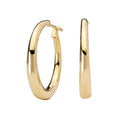 Luxora Italian 14kt Yellow Gold Hollow Hoop Earrings 30mm