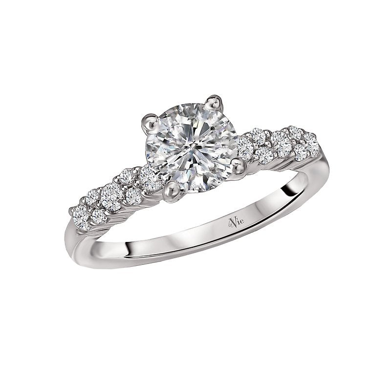 Glemera Bandora 14K White Gold Diamond Semi-Mount Ring
