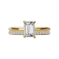 Orbelle Hidden Halo Lab Grown Diamond Engagement Ring in 14K Yellow Gold