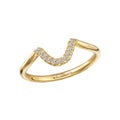 Orbelle 14K Yellow Gold Curved Diamond Wedding Band
