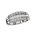 Luxora 14K White Gold Diamond Fashion Ring | Classic Baguette Cut Ladies Ring