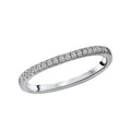 Glemera Matching Wedding Band in 14K White Gold with Round Faceted Diamonds
