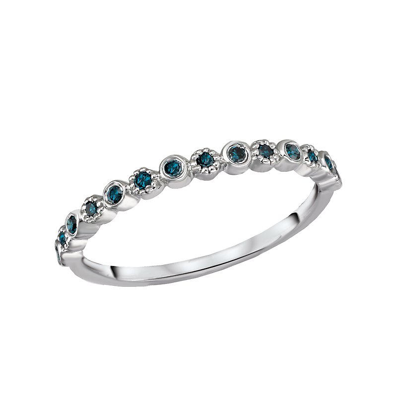 Luxora 14K White Gold Scalloped Fashion Diamond Ring