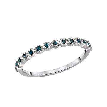 Luxora 14K White Gold Scalloped Fashion Diamond Ring