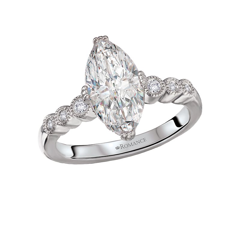 Orbelle 14K White Gold Marquise Diamond Engagement Ring