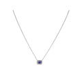 Luxora Tanzanite and Diamond Necklace - 14K White Gold Adjustable Lariat Style