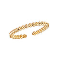 Luxora Italian 14kt Gold Bead Ring - Adjustable Ladies Fashion Ring