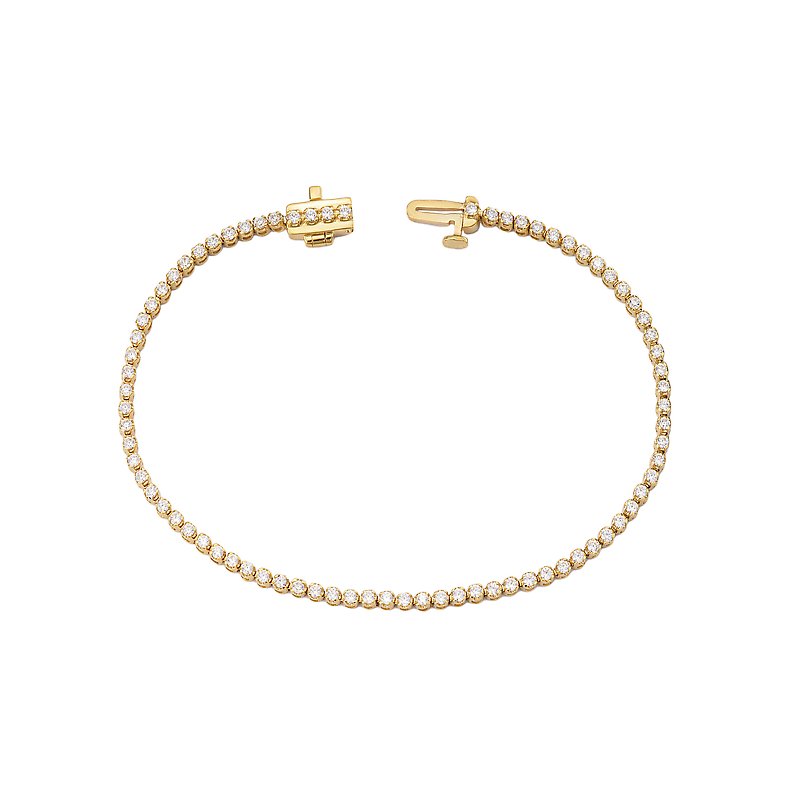 Luxora 14K Yellow Gold Lab Grown Diamond Tennis Bracelet (D 1.0 carat total weight)