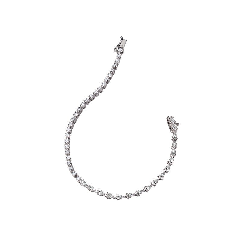 Chic Lab Grown Diamond Bracelet with Round and Pear Shaped Diamonds