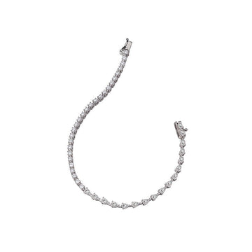 Chic Lab Grown Diamond Bracelet with Round and Pear Shaped Diamonds