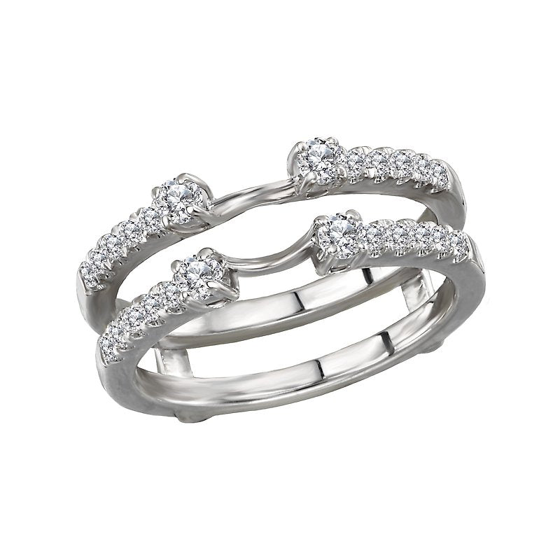 Glemera Diamond Wrap Guard Wedding Ring | 14K White Gold