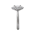 Orbelle Halo Semi-Mount Diamond Ring in 14K White Gold with Oval Lab Grown Diamond