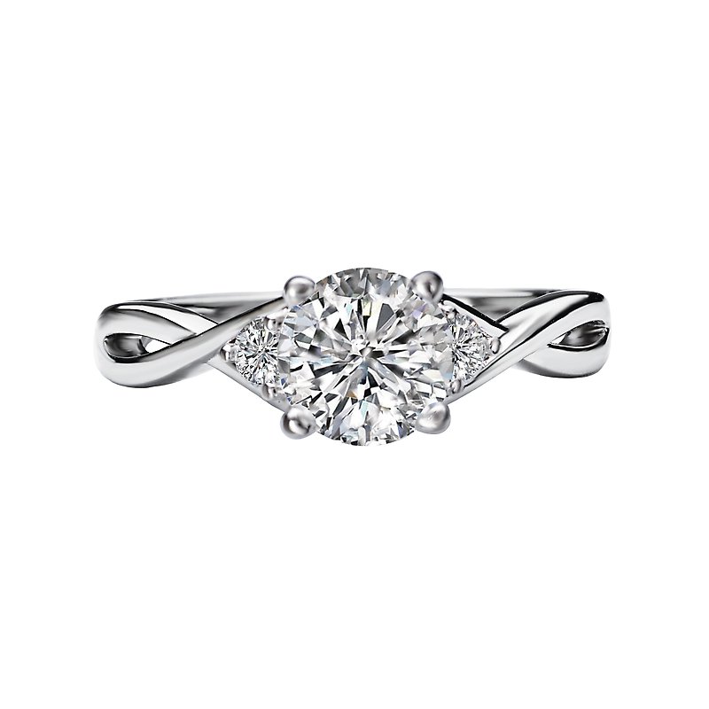 Orbelle 3-Stone Lab Grown Diamond White Gold Engagement Ring